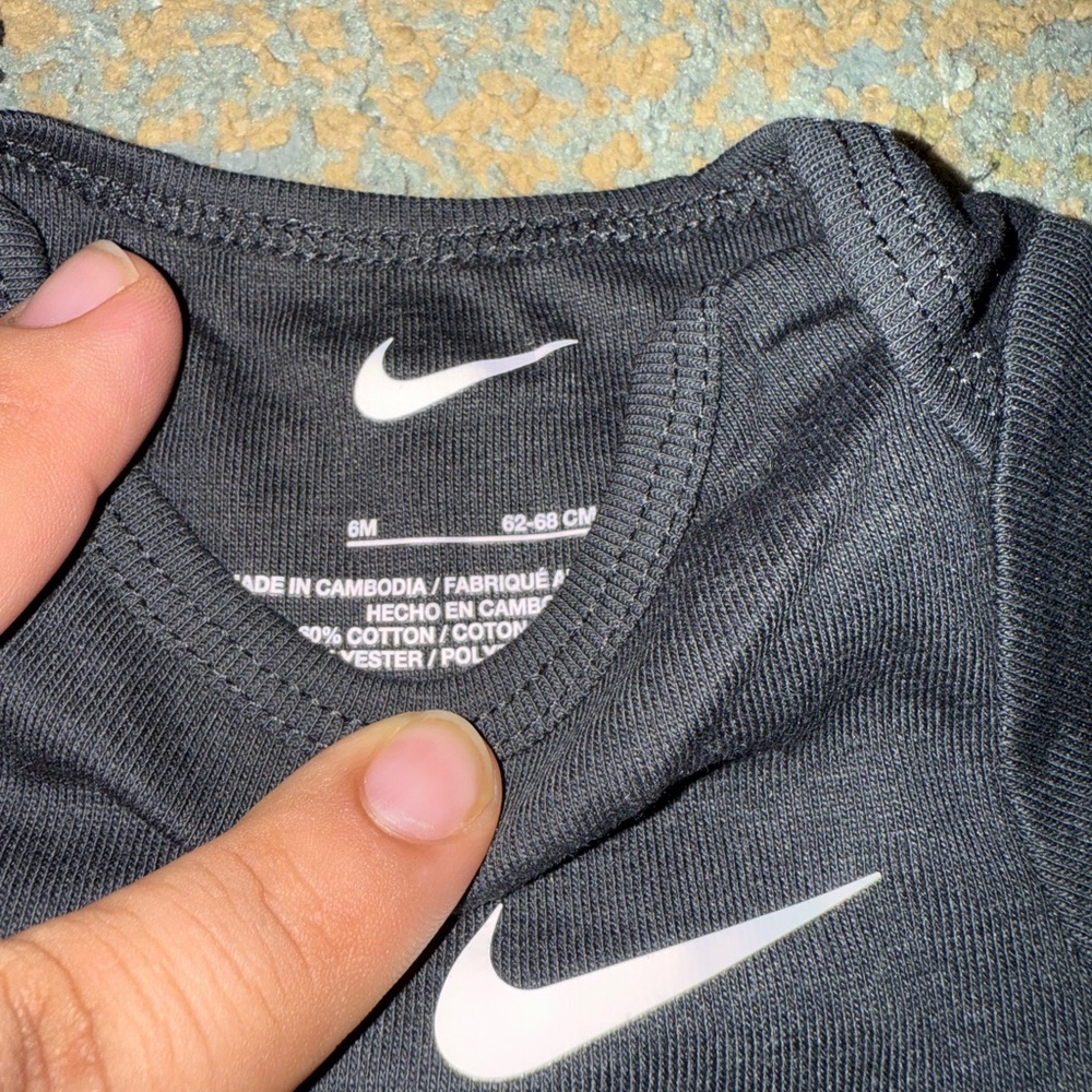Nike Charcoal Infant Bodysuit